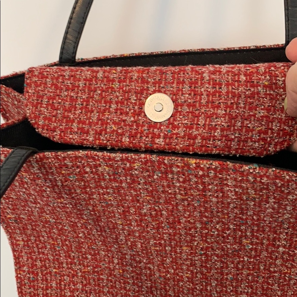 Red Patterned Structured Purse. - image 3
